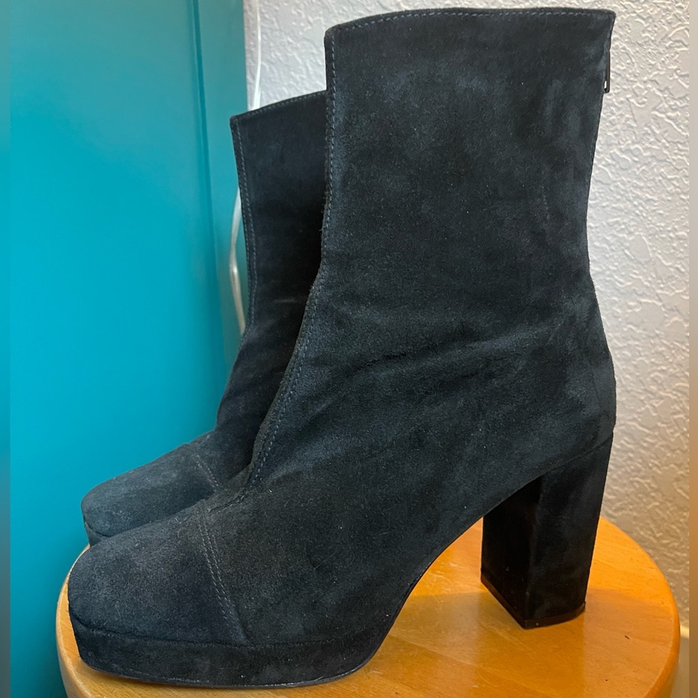 Free People Black Suede Boots